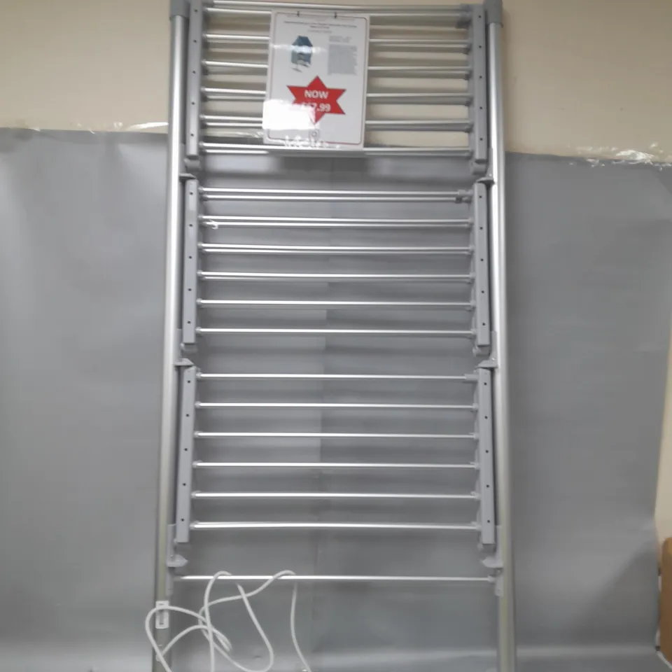 BOXED OUTLET ORGANISED OPTIONS 3 TIER HEATED AIRER WITH 21M DRYING SPACE - COLLECTION ONLY