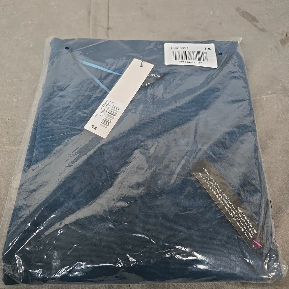 ROMAN PETITE ZIP POCKET DRESS – TEAL, UK SIZE 14 (PETITE)