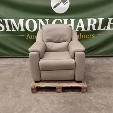 QUALITY DESIGNER ITALIAN MADE AVOLA LEATHER ELECTRIC RECLINER ARMCHAIR