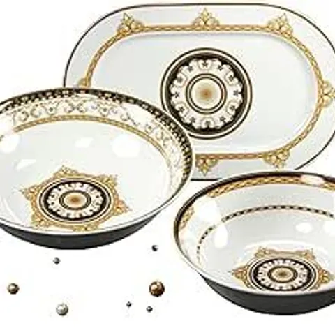 Boxed Creatable Majestosa black, Serving Set 3 pieces