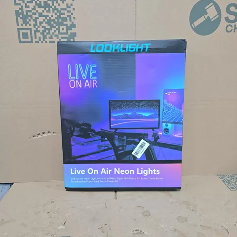 LOOKLIGHT "LIVE ON AIR" NEON LIGHT BOXED