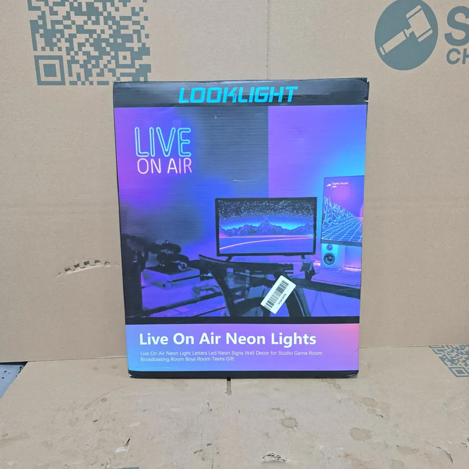 LOOKLIGHT "LIVE ON AIR" NEON LIGHT BOXED