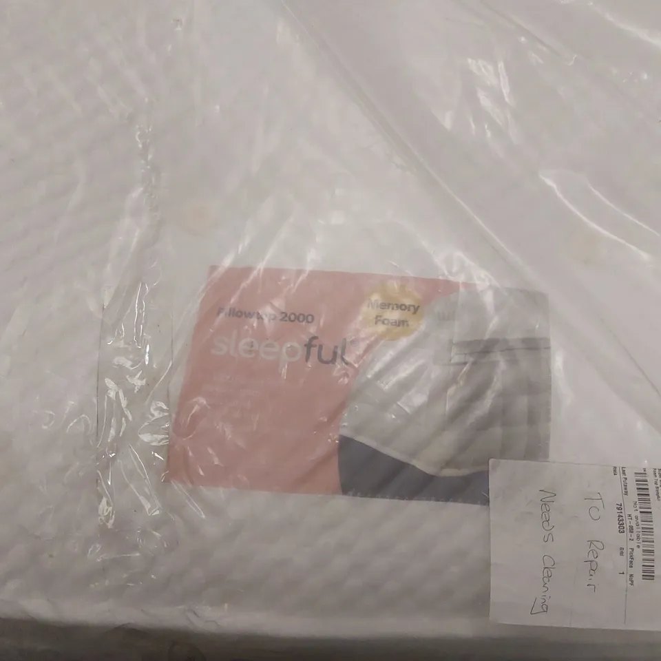 QUALITY BAGGED SLEEPFUL PILLOWTOP 2000 MEMORY FOAM 180CM SUPERKING MATTRESS