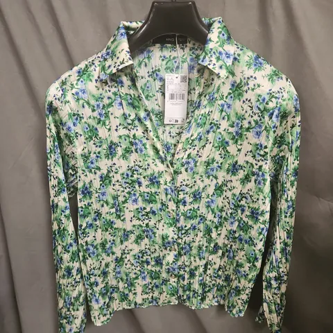 MANGO MNG FLORAL PRINT WOMEN'S BLOUSE, UK 8