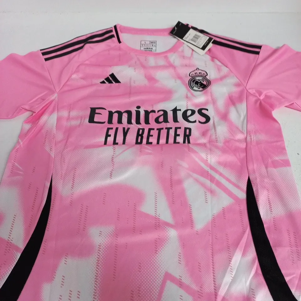 REAL MADRID FC PINK PLAYER SHIRT - SIZE L