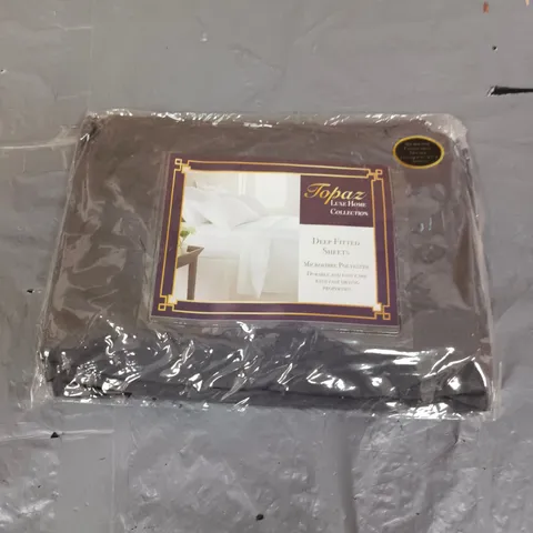 TOPAZ LUXE HOME COLLECTION DEEP FITTED SHEETS - DOUBLE