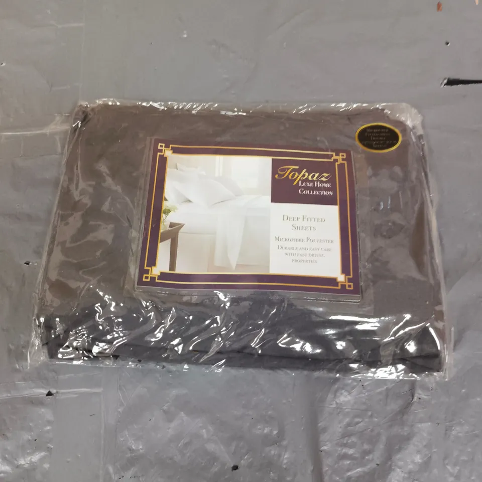 TOPAZ LUXE HOME COLLECTION DEEP FITTED SHEETS - DOUBLE