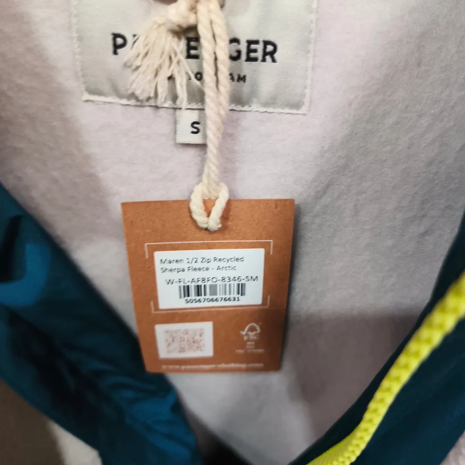 PASSENGER SHERPA FLEECE HALF-ZIP JACKET – ARCTIC TEAL/BLUE, UK SIZE S