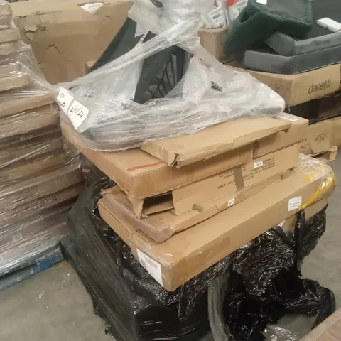 PALLET OF ASSORTED INCOMPLETE FURNITURE PARTS AND PIECES