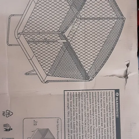 BOXED 6 X8FT RECTANGULAR TRAMPOLINE WITH EASY STORAGE