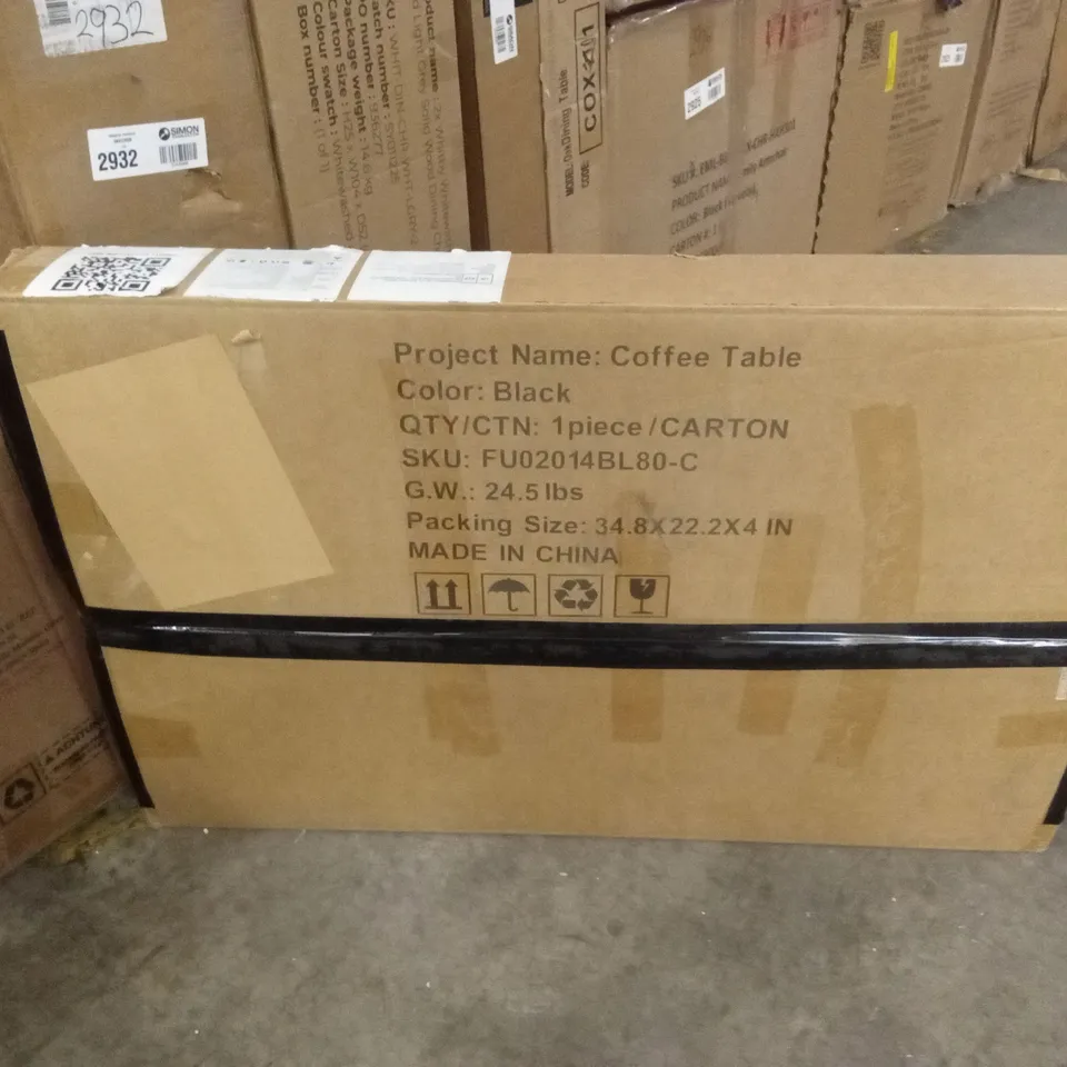 BOXED COFFEE TABLE BLACK COLOUR
