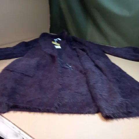 TAKING SHAPE PLUM FLUFFY COZY LONG CARDIGAN - MEDIUM