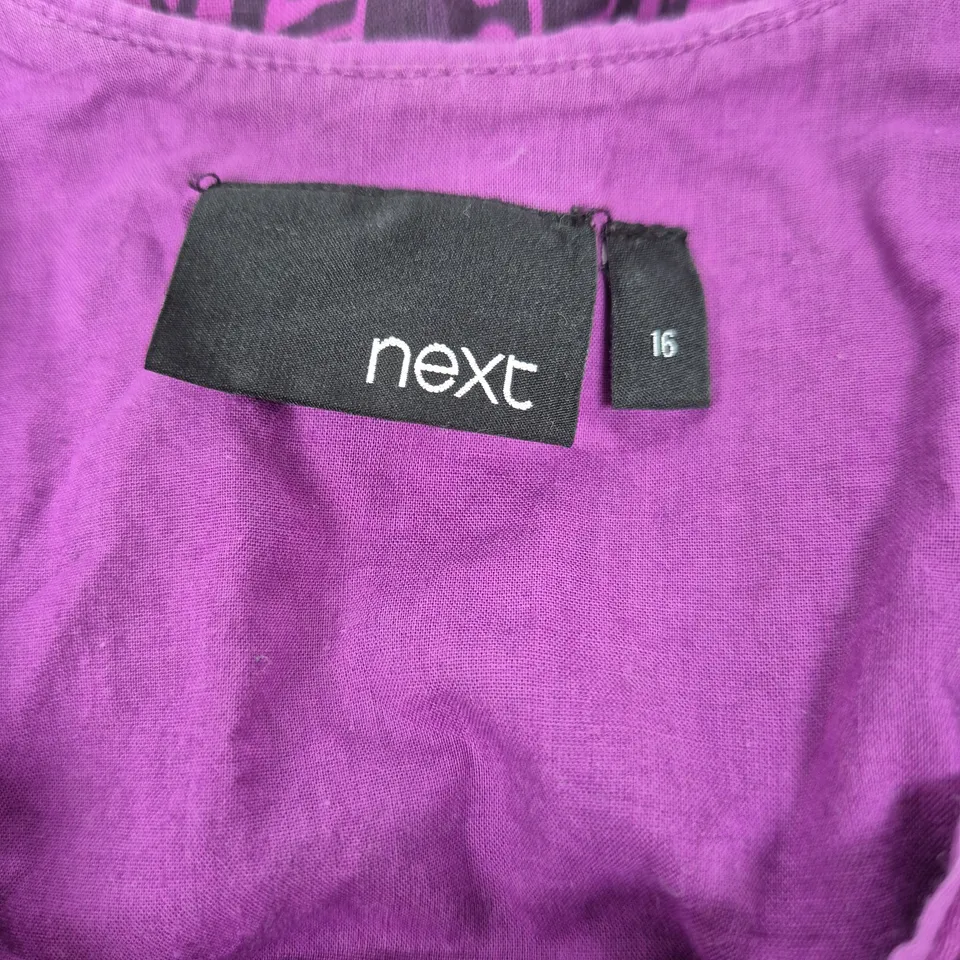 Next Women's Sleeveless Dress – Purple Pattern, UK Size 16