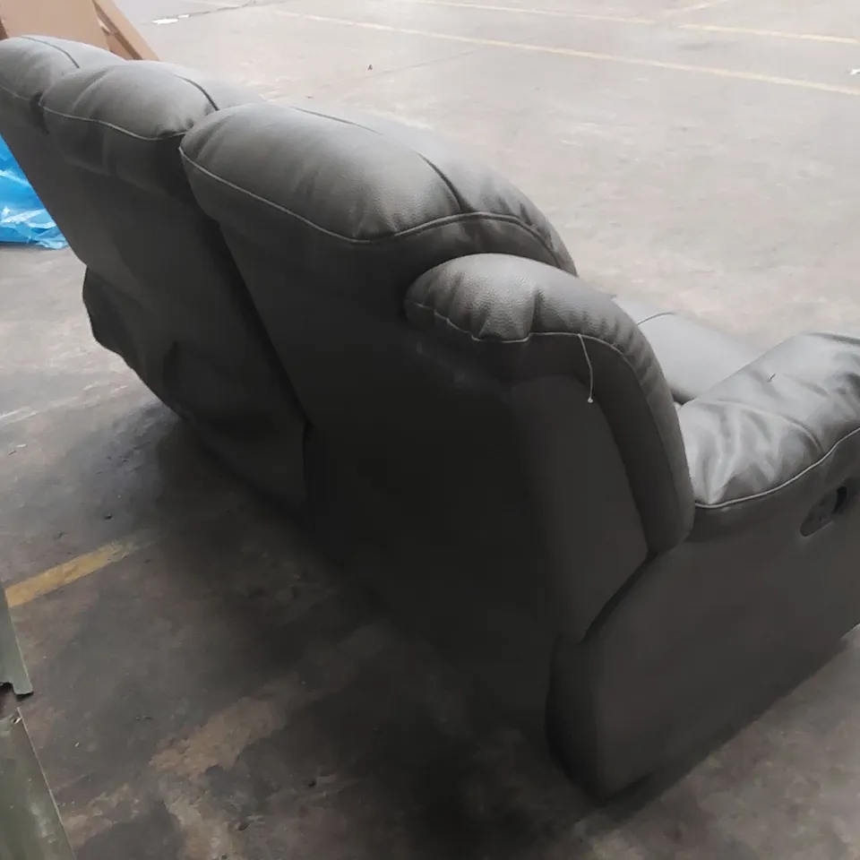 DESIGNER 3 SEATER MANUAL RECLINER FAUX LEATHER SOFA