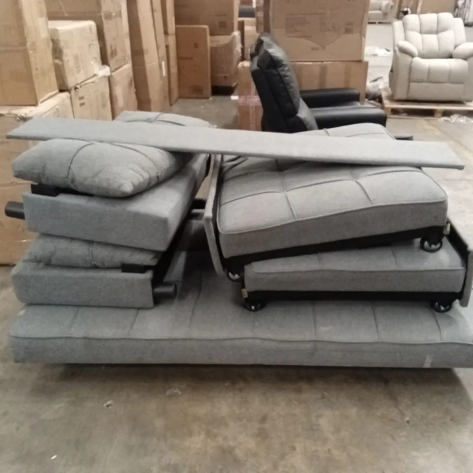 HUDSON 3 SEATER LINEN SOFA BED GREY