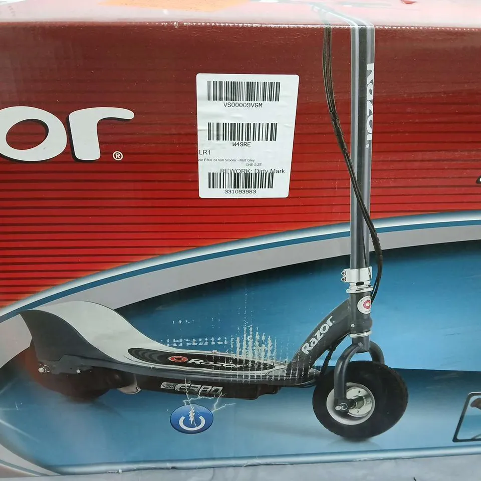 BOXED RAZOR E300 24 VOLT SCOOTER - MATT GREY - COLLECTION ONLY