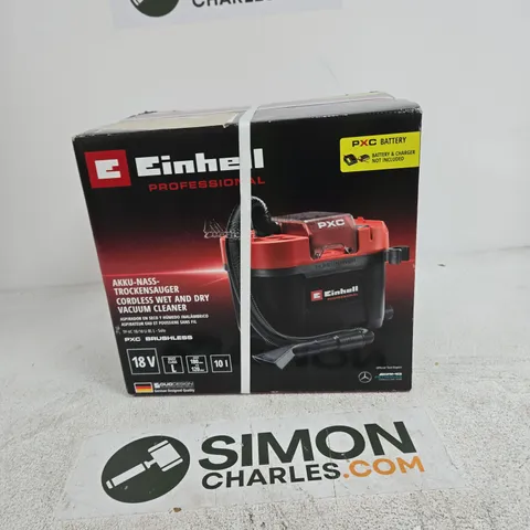 EINHELL PROFESSIONAL CORDLESS WET & DRY VACUUM CLEANER – 18V, BOXED