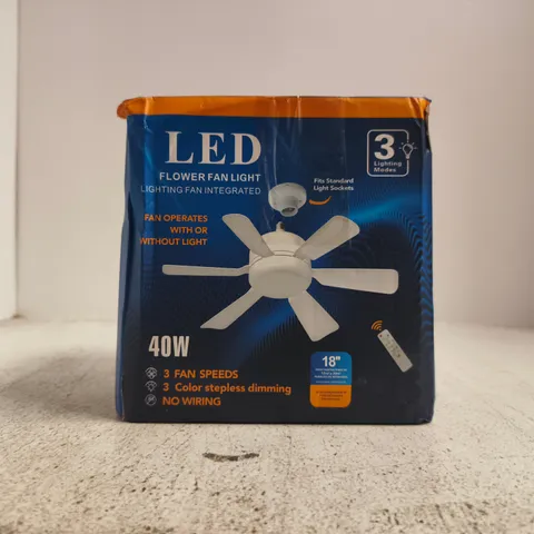 BOXED UNBRANDED LED FLOWER FAN LIGHT