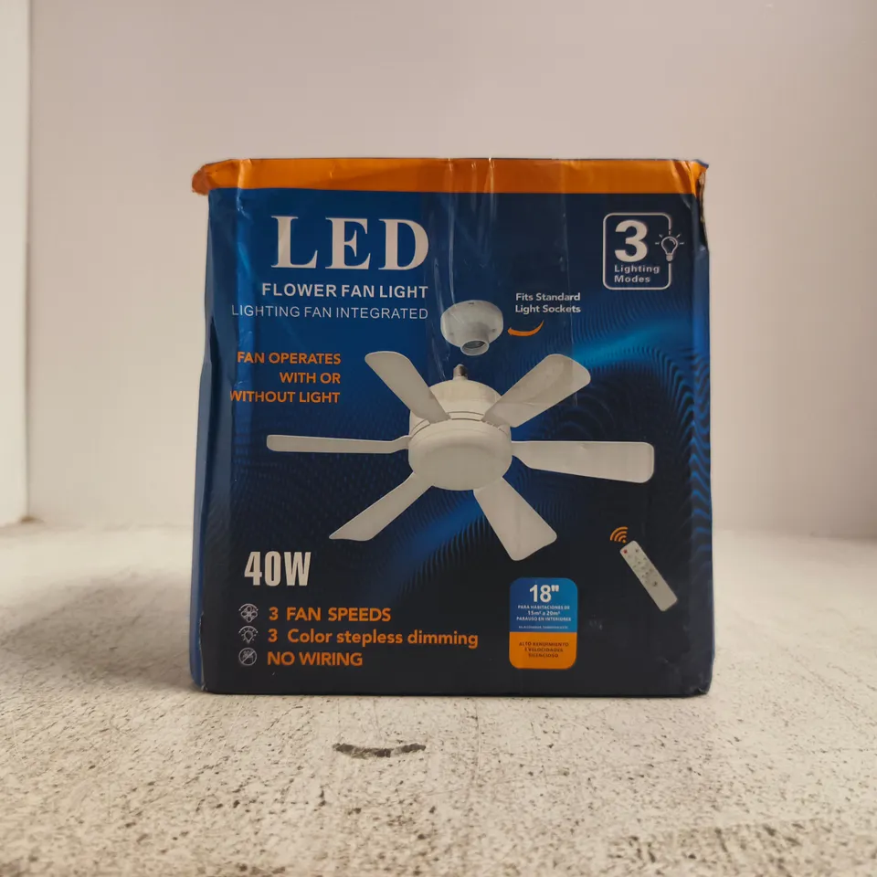 BOXED UNBRANDED LED FLOWER FAN LIGHT