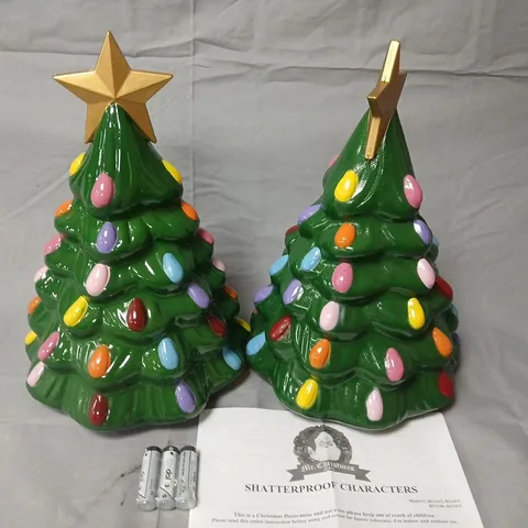 Mr. Christmas Shatterproof Characters Christmas Tree Decorations – Pair