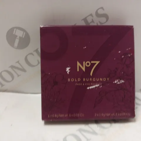 SEALED AND BOXED N07 BOLD BURGUNDY FACE EYE PALETTE