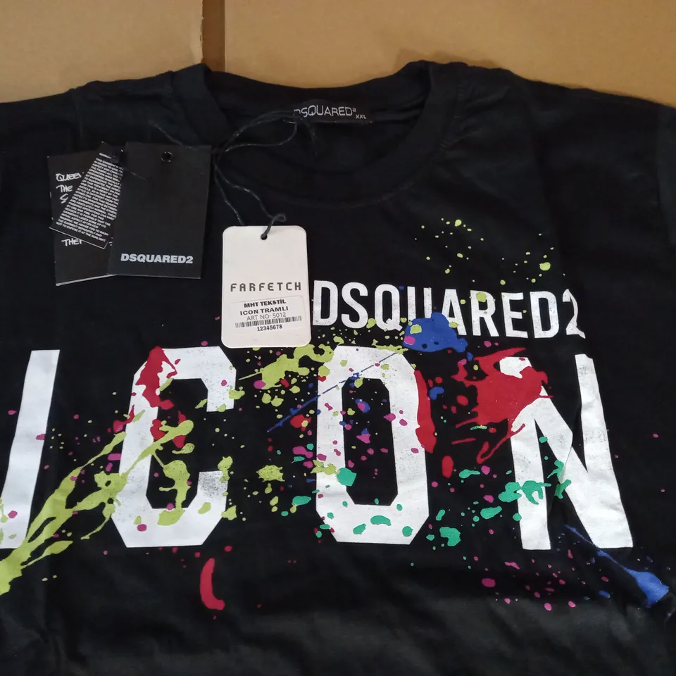 DSQUARED 2 ICON BLACK T-SHIRT - XXL