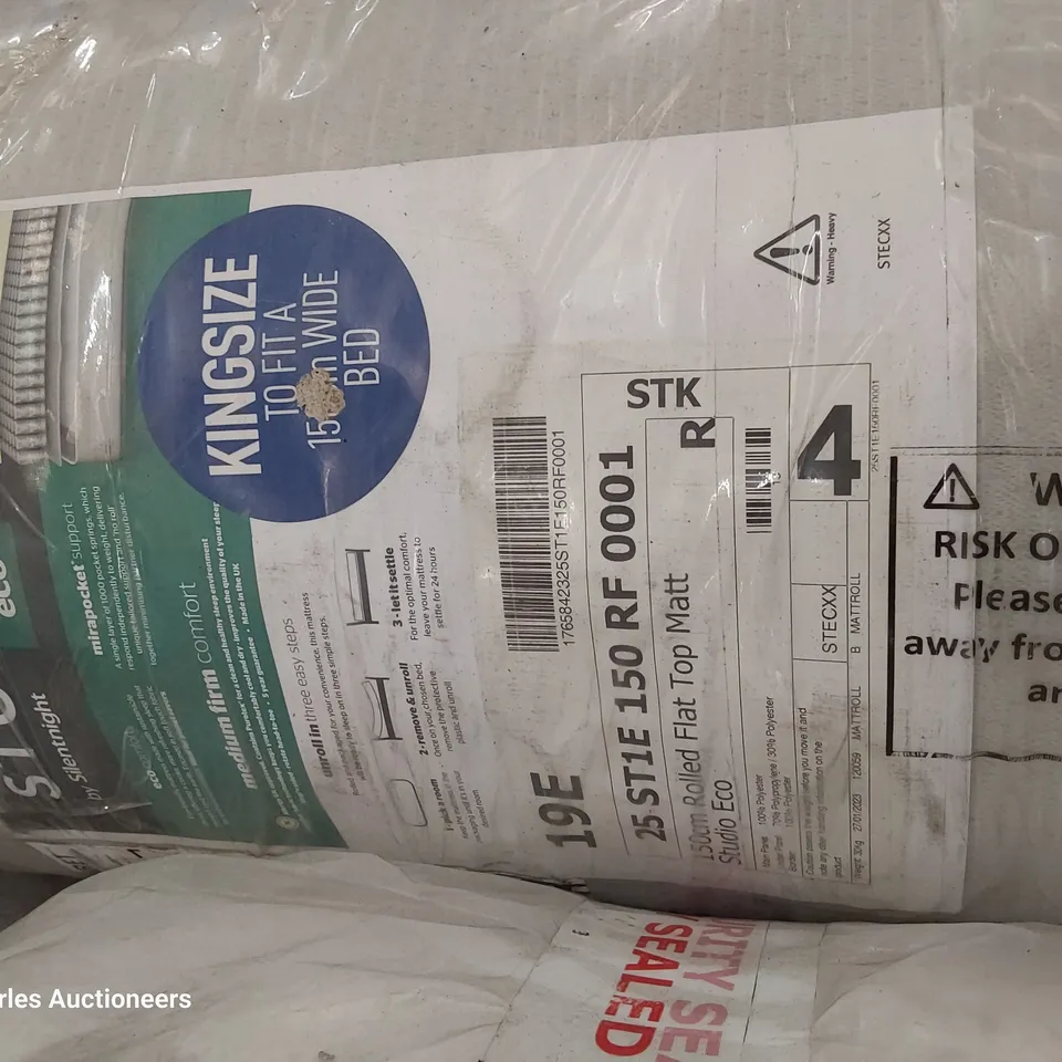 BAGGED & ROLLED SILENTNIGHT 5' KINGSIZE STUDIO MATTRESS 