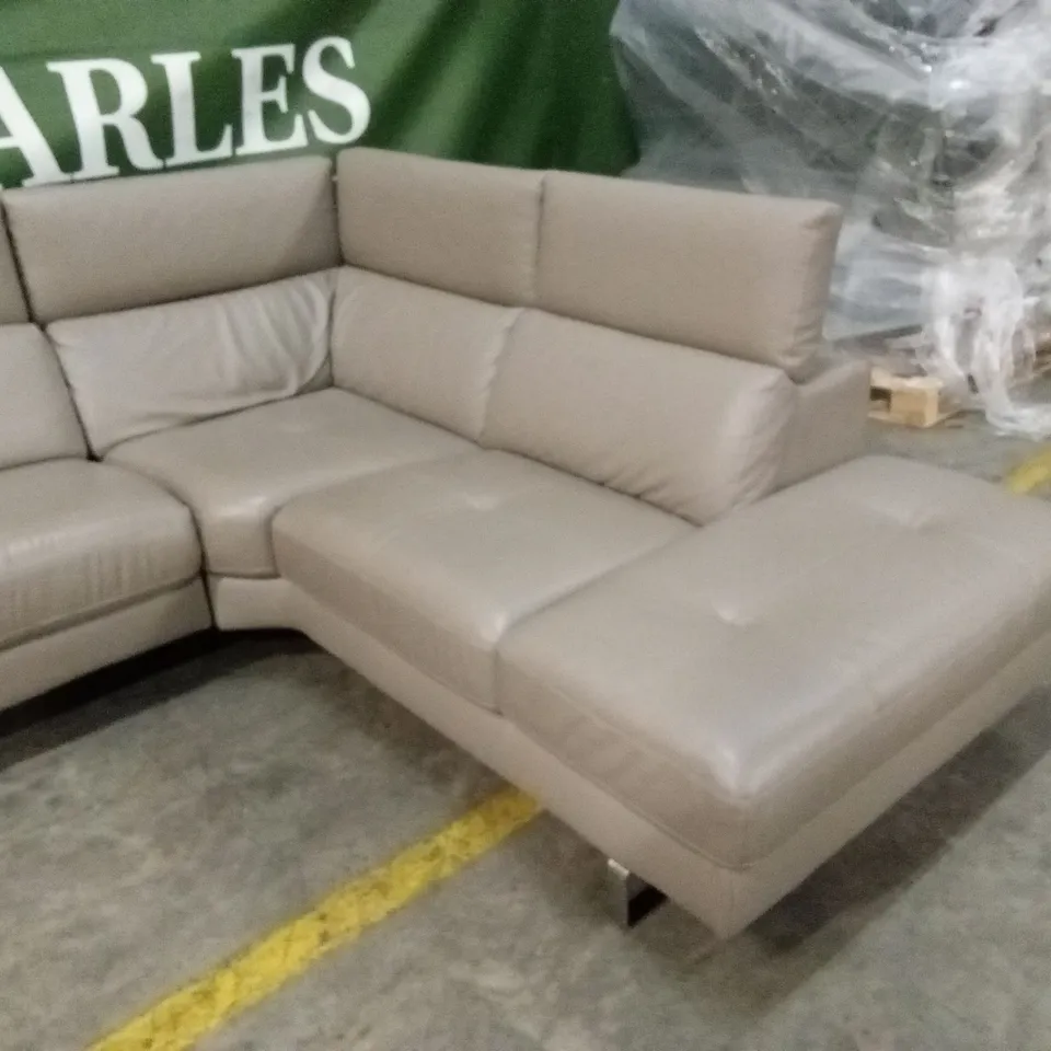 QUALITY DESIGNER ITALIAN MADE TERRA ELECTRIC RECLINING LEATHER CORNER CHAISE SOFA