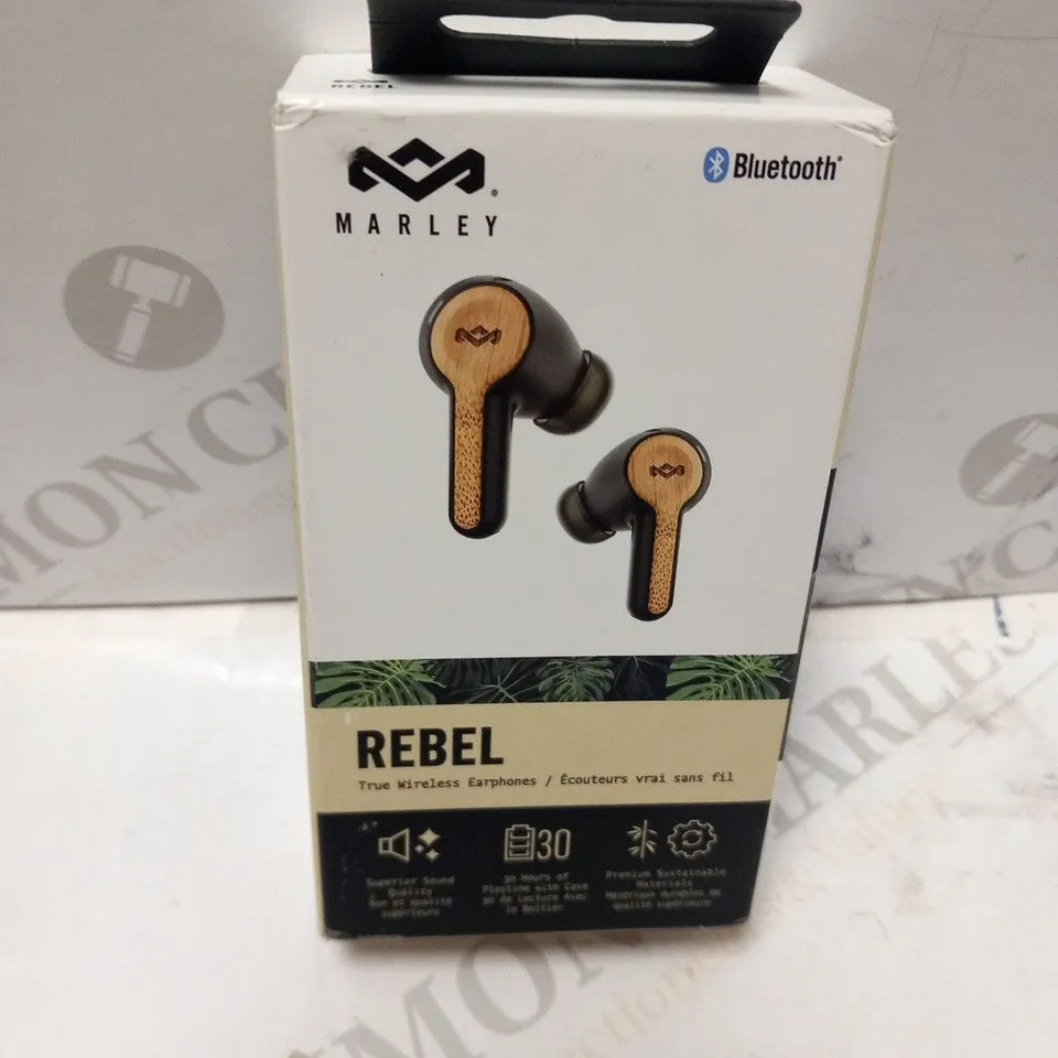 BOXED HOUSE OF MARLEY REBEL TRUE WIRELESS EARPHONES