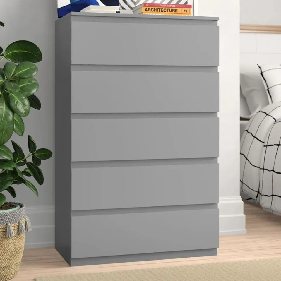 BOXED CUNHA 5-DRAWER CHEST OF DRAWERS (2 BOXES)