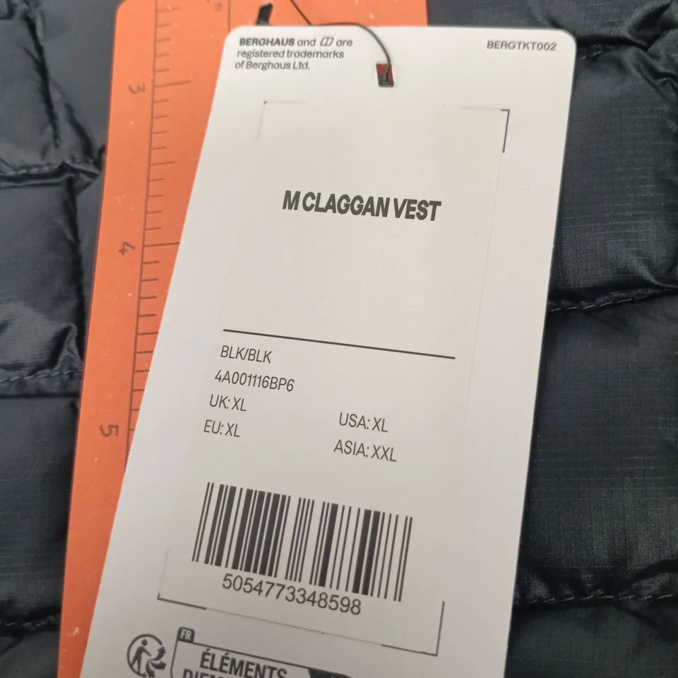 BERGHAUS MCLAGAN VEST – BLACK, MEN'S XL