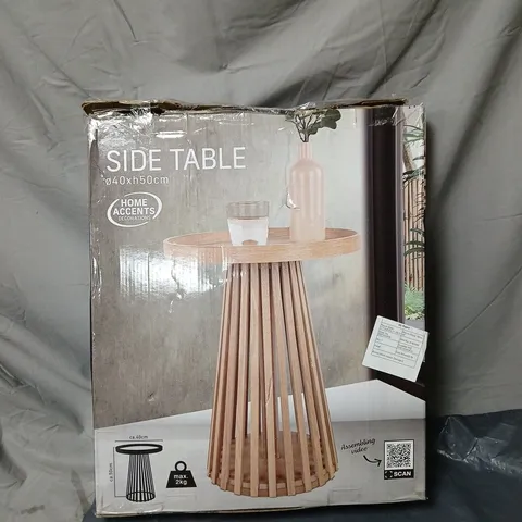 HOME ACCENTS DECORATIONS SIDE TABLE 40 X 50CM, MAX 2KG WEIGHT BOXED