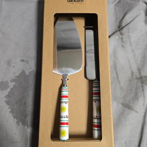 BRAND NEW BOXED DEXAM CAKE SERVING SET 