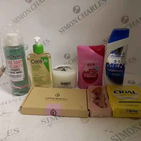 BOX OF ASSORTED COSMETIC ITEMS TO INCLUDE CERA VE, KIDS SHAMPOO AND HEAD AND SHOULDERS