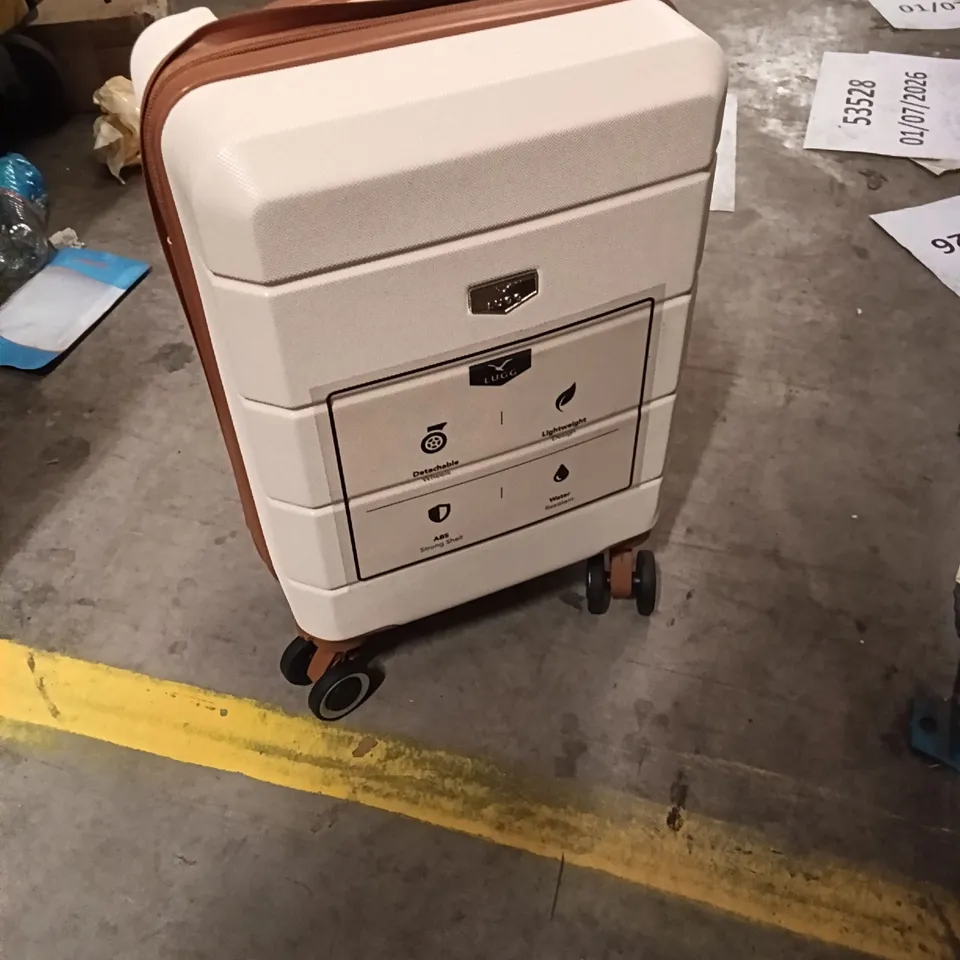 UNBOXED KEPLIN LUGG TRAVEL SUITCASE SMALL SIZE WITH WHEELS CREAM COLOUR 