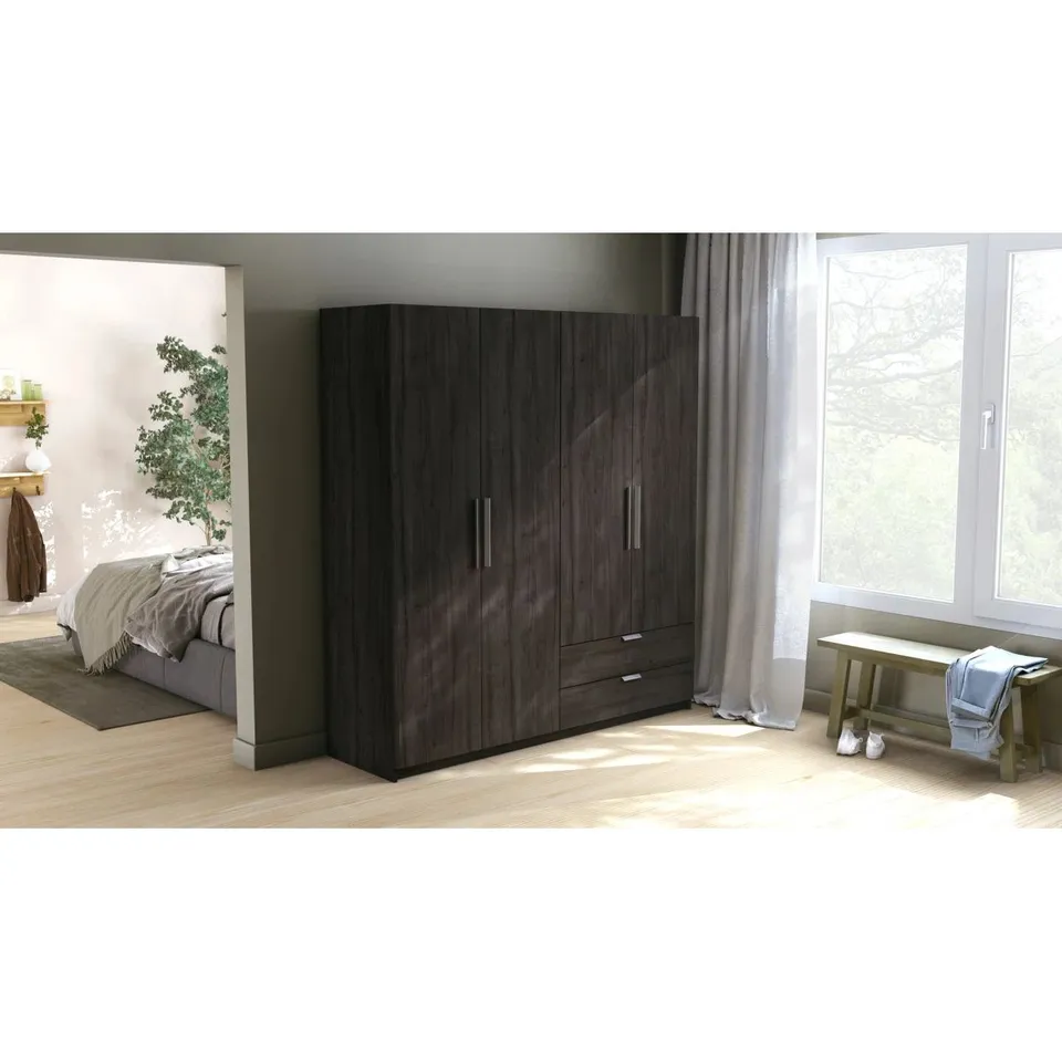 BOXED CRAIGWOOD 4 DOOR WARDROBE (3 BOXES)