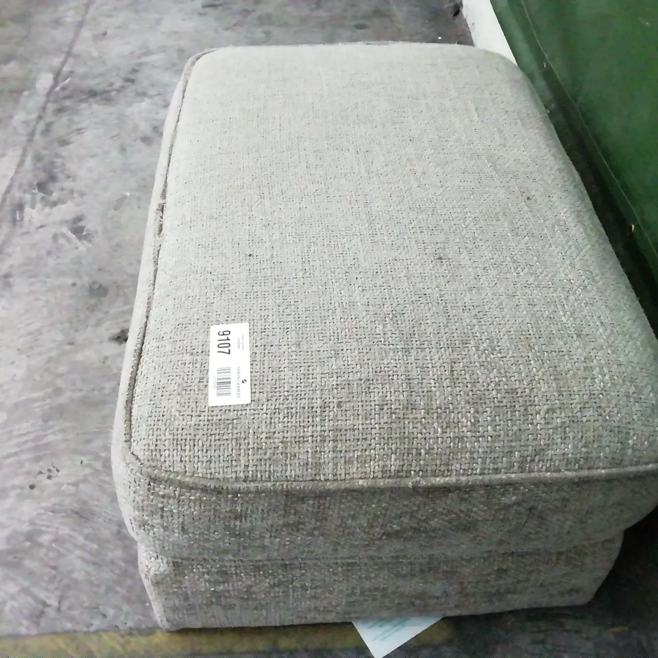 DESIGNER GREY FABRIC SOFOLOGY CANTERBURY FOOTSTOOL