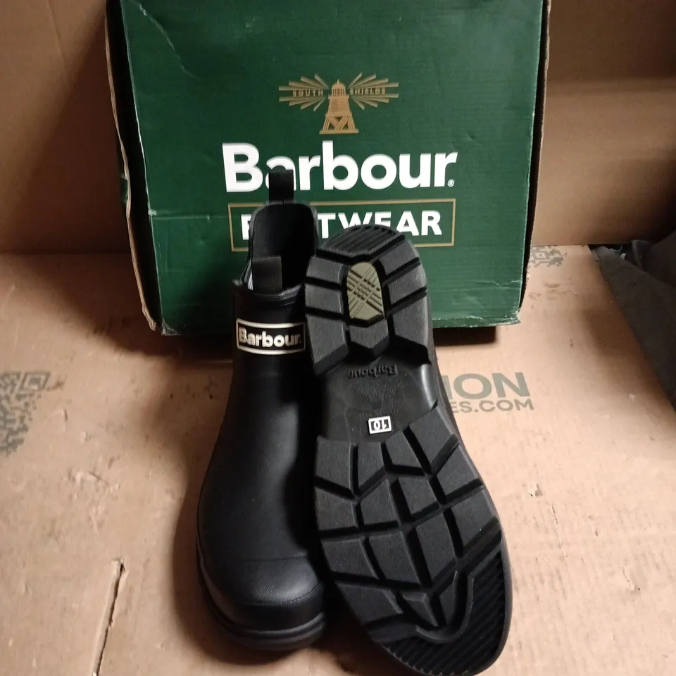 BARBOUR FOOTWEAR BLACK BOOTS – BOXED - UK SIZE 10
