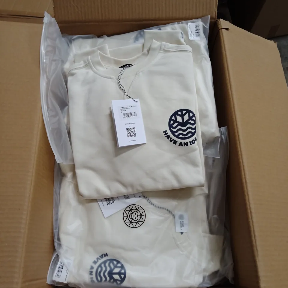 BRAND NEW BRASS MONKEY LADIES SWEATS - APPROXIMATELY 15X - OFF WHITE - // BMAW24LSW02 // SIZE: M