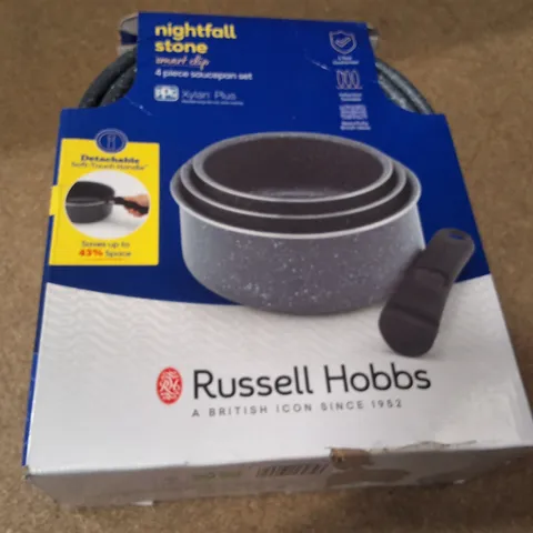 RUSSELL HOBBS NIGHTFALL STONE 4-PIECE SAUCEPAN SET – BOXED  RH03294EU7