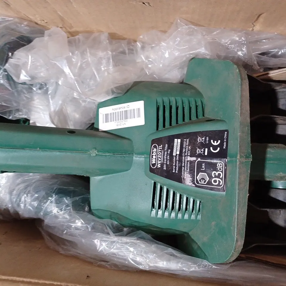 OUTLET WEBB 20V CORDLESS TILLER WITH 2.0AH BATTERY & CHARGER