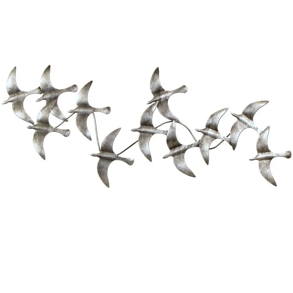 BOXED METAL BIRDS WALL DECORATION 