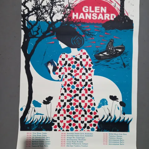 SIGNED LIMITED EDITION (128/200) GLEN HANSARD LIVE TOUR POSTER ART PRINT