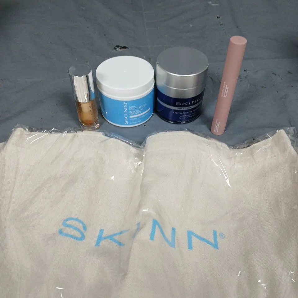 SKINN BEAUTY SET TO INCLUDE LIP OIL, WRINKLE CREAM, MASCARA ETC