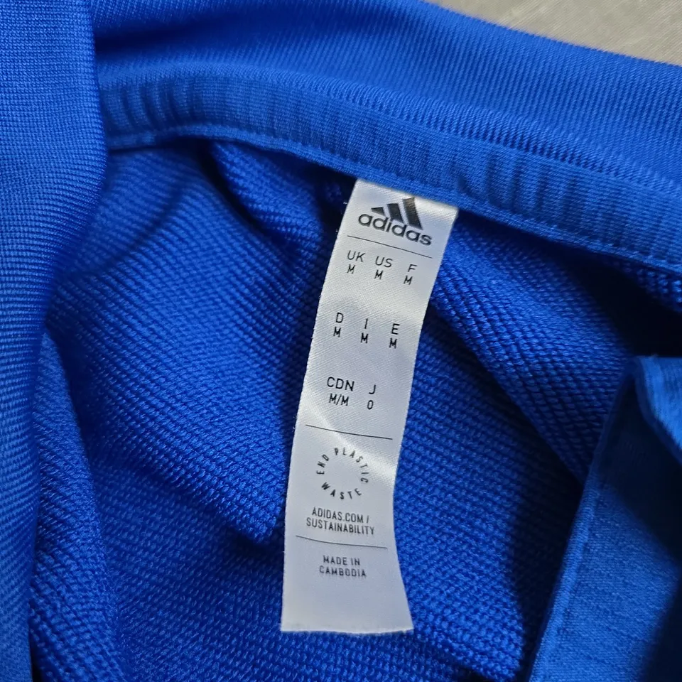 ADIDAS BLUE TRAINING JACKET WITH 3-STRIPES – MEN'S MEDIUM (M)