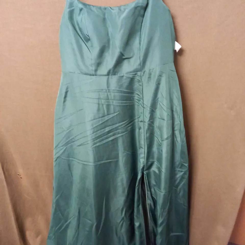 JJ'S HOUSE TWIN STRAP DRESS IN HUNTER GREEN - UK 18