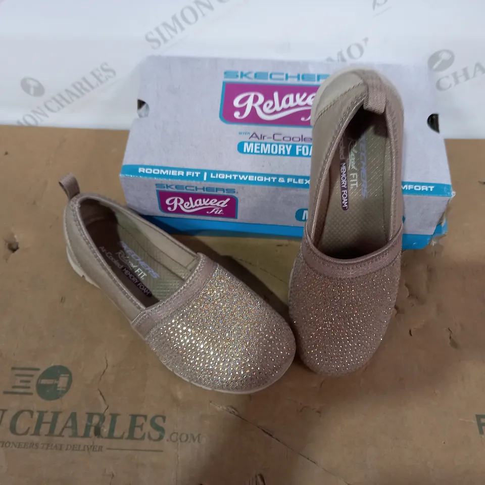 BOXED PAIR OF SKECHERS - SIZE 3