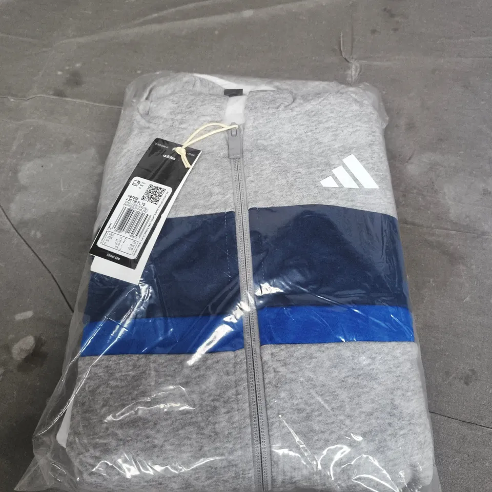 ADIDAS ZIPPED LOGO HOODIE SIZE 15/16