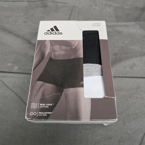 ADIDAS 3-PACK MEN’S TRUNK UNDERWEAR – COTTON-SIZE L