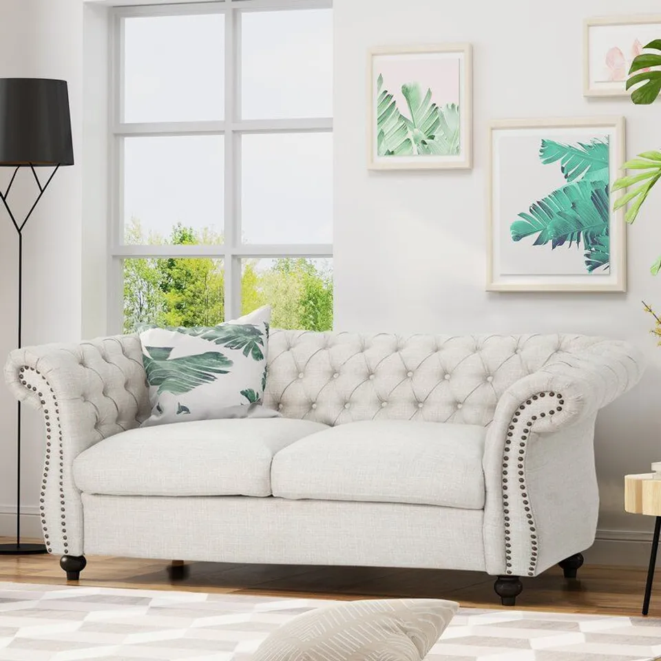 HAIDEN 2 SEATER LOVESEAT - BEIGE 